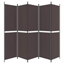 vidaXL 6 paneles barna szövet paraván 300 x 220 cm