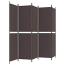 vidaXL 6 paneles barna szövet paraván 300 x 220 cm