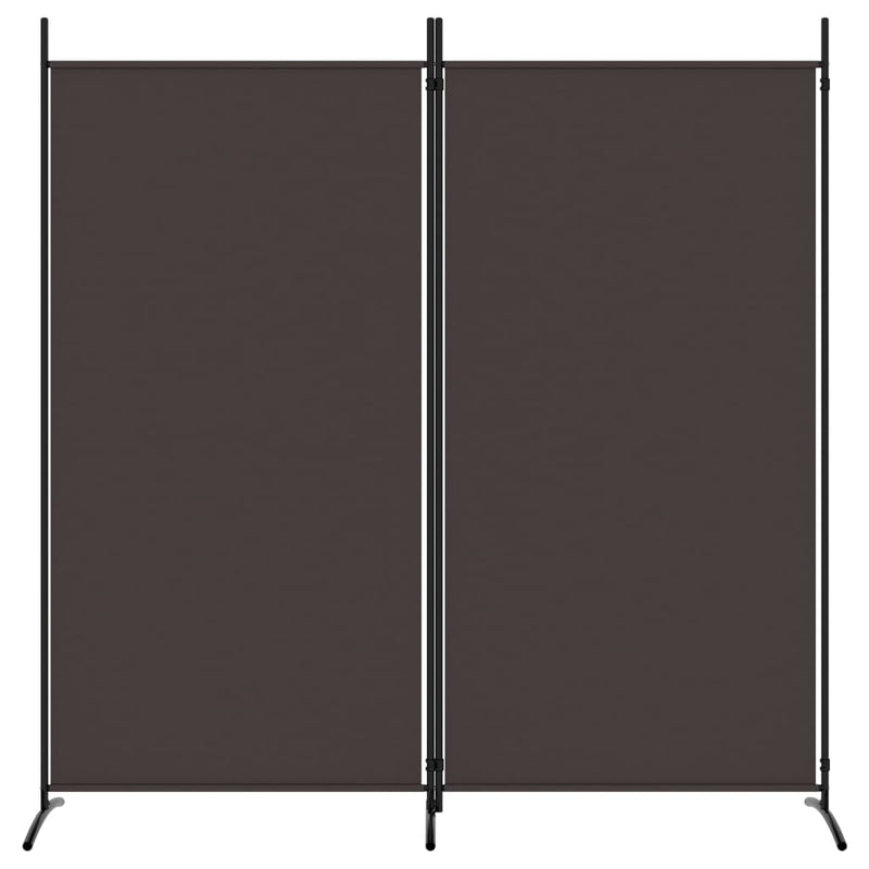 vidaXL 2 paneles barna szövet paraván 175x180 cm