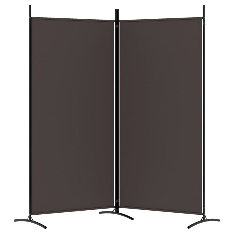 vidaXL 2 paneles barna szövet paraván 175x180 cm