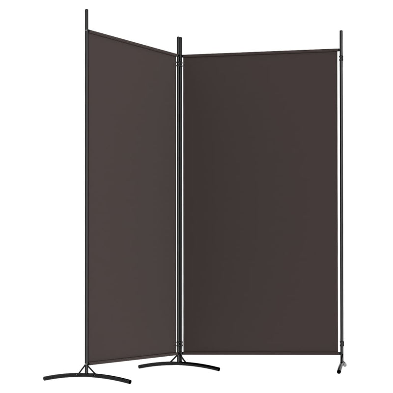 vidaXL 2 paneles barna szövet paraván 175x180 cm