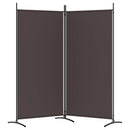 vidaXL 2 paneles barna szövet paraván 175x180 cm