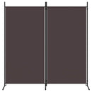 vidaXL 2 paneles barna szövet paraván 175x180 cm