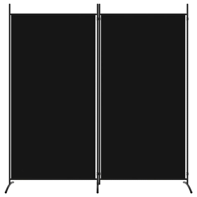 vidaXL 2 paneles fekete szövet térelválasztó 175x180 cm