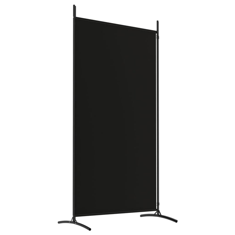 vidaXL 2 paneles fekete szövet térelválasztó 175x180 cm