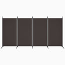 vidaXL 4 paneles barna szövet térelválasztó 346x180 cm