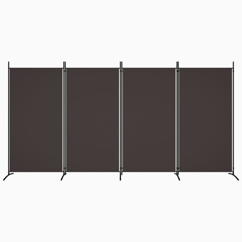 vidaXL 4 paneles barna szövet térelválasztó 346x180 cm
