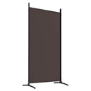 vidaXL 4 paneles barna szövet térelválasztó 346x180 cm
