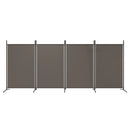 vidaXL 4 paneles antracitszürke szövet térelválasztó 346x180 cm