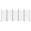 vidaXL fehér 5 paneles paraván 433x180 cm szövet