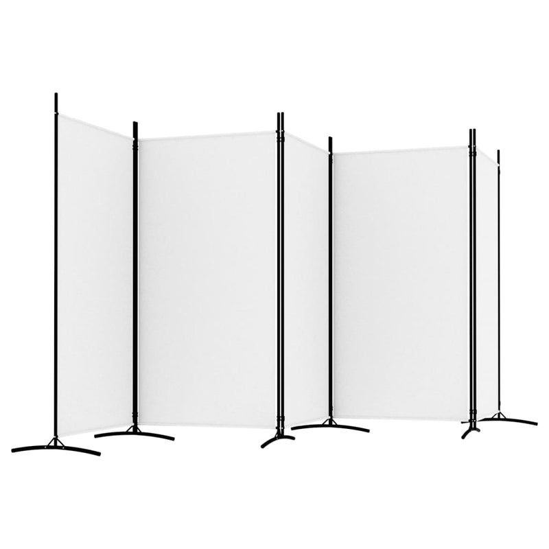 vidaXL fehér 5 paneles paraván 433x180 cm szövet