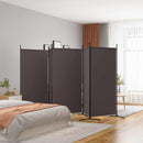 vidaXL 5 paneles barna szövet térelválasztó 433 x 180 cm