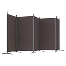vidaXL 5 paneles barna szövet térelválasztó 433 x 180 cm