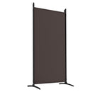 vidaXL 5 paneles barna szövet térelválasztó 433 x 180 cm
