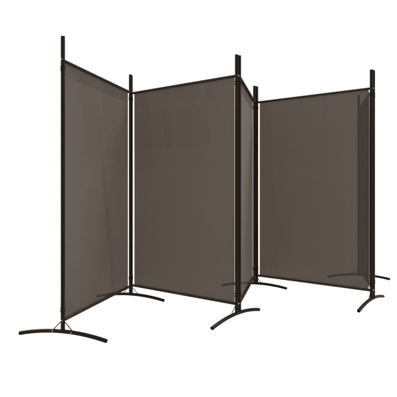 vidaXL 5 paneles antracitszürke szövet térelválasztó 433x180 cm