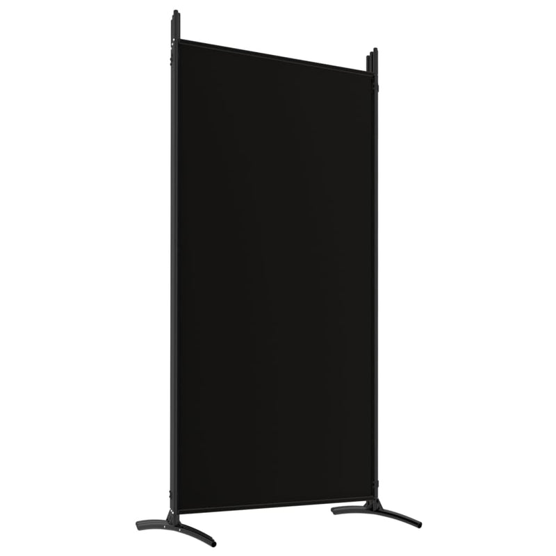 vidaXL 5 paneles fekete szövet térelválasztó 433x180 cm