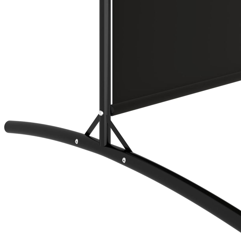 vidaXL 5 paneles fekete szövet térelválasztó 433x180 cm