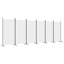 vidaXL 6 paneles fehér szövet térelválasztó 520x180 cm