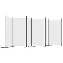 vidaXL 6 paneles fehér szövet térelválasztó 520x180 cm