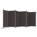 vidaXL 6 paneles barna szövet paraván 520x180 cm