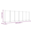 vidaXL 6 paneles barna szövet paraván 520x180 cm