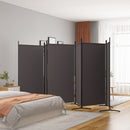 vidaXL 6 paneles barna szövet paraván 520x180 cm