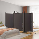 vidaXL 6 paneles barna szövet paraván 520x180 cm