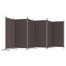 vidaXL 6 paneles barna szövet paraván 520x180 cm
