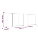 vidaXL 6 paneles fekete szövet térelválasztó 520x180 cm