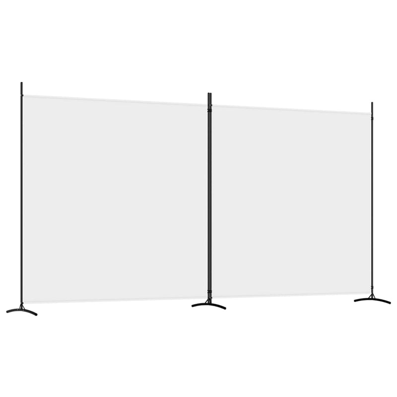 vidaXL 2 paneles fehér szövet térelválasztó 348x180 cm