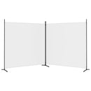 vidaXL 2 paneles fehér szövet térelválasztó 348x180 cm
