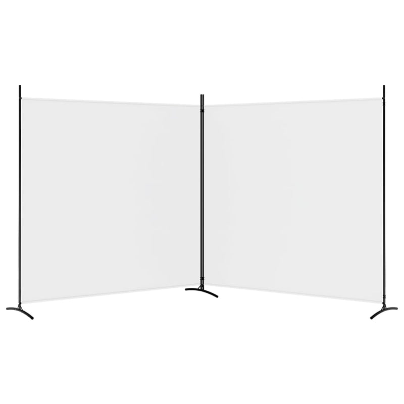 vidaXL 2 paneles fehér szövet térelválasztó 348x180 cm