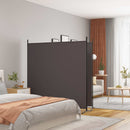 vidaXL 2 paneles barna szövet paraván 348x180 cm