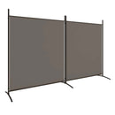 vidaXL 2 paneles antracitszürke szövet térelválasztó 348 x 180 cm