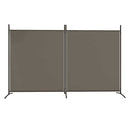 vidaXL 2 paneles antracitszürke szövet térelválasztó 348 x 180 cm