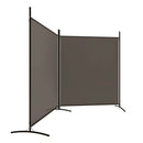 vidaXL 2 paneles antracitszürke szövet térelválasztó 348 x 180 cm