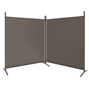vidaXL 2 paneles antracitszürke szövet térelválasztó 348 x 180 cm
