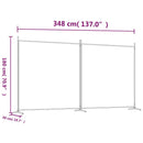 vidaXL 2 paneles antracitszürke szövet térelválasztó 348 x 180 cm