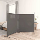vidaXL 2 paneles antracitszürke szövet térelválasztó 348 x 180 cm