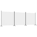 vidaXL 2 paneles fehér szövet térelválasztó 525x180 cm