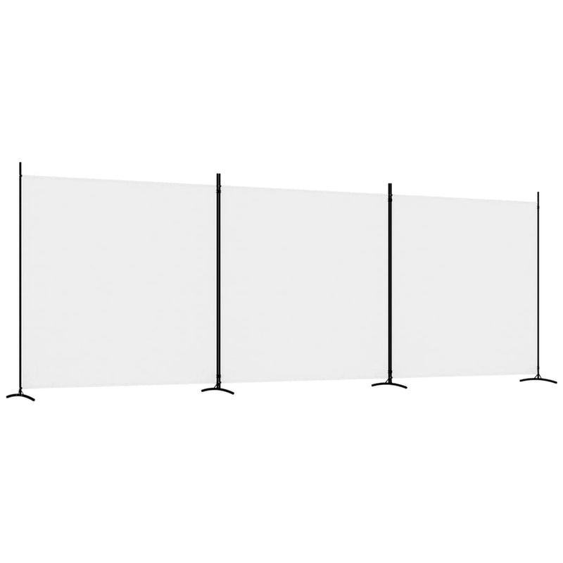vidaXL 2 paneles fehér szövet térelválasztó 525x180 cm