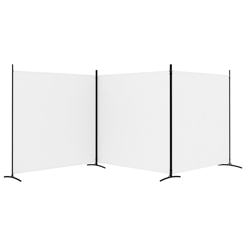 vidaXL 2 paneles fehér szövet térelválasztó 525x180 cm