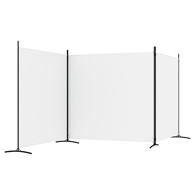vidaXL 2 paneles fehér szövet térelválasztó 525x180 cm