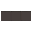 vidaXL 3 paneles barna szövet paraván 525x180 cm