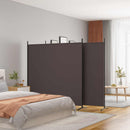vidaXL 3 paneles barna szövet paraván 525x180 cm