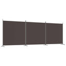 vidaXL 3 paneles barna szövet paraván 525x180 cm