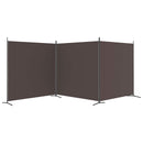 vidaXL 3 paneles barna szövet paraván 525x180 cm