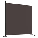 vidaXL 3 paneles barna szövet paraván 525x180 cm