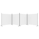vidaXL 4 paneles fehér szövet térelválasztó 698x180 cm