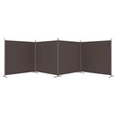 vidaXL 4 paneles barna szövet térelválasztó 698x180 cm